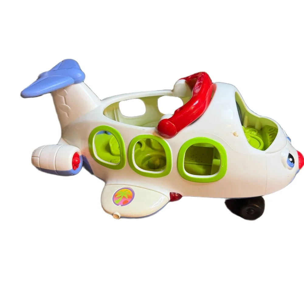 Fisher Price Little People Lil Movers Airplane White Green Toy Vehicle B0002